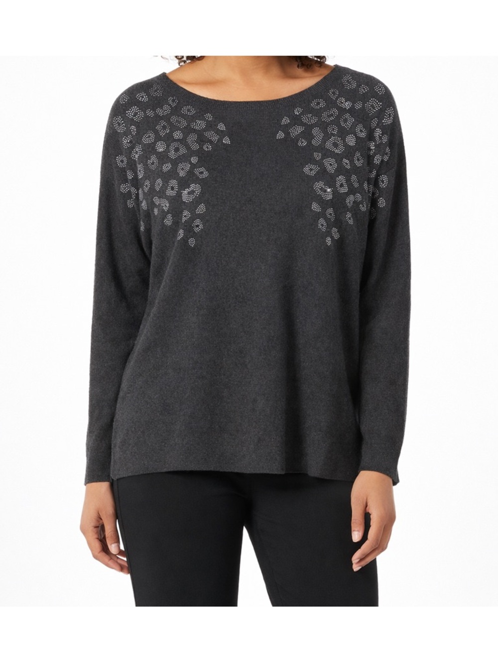 Rafaella Charcoal Grey Crewneck Sweater